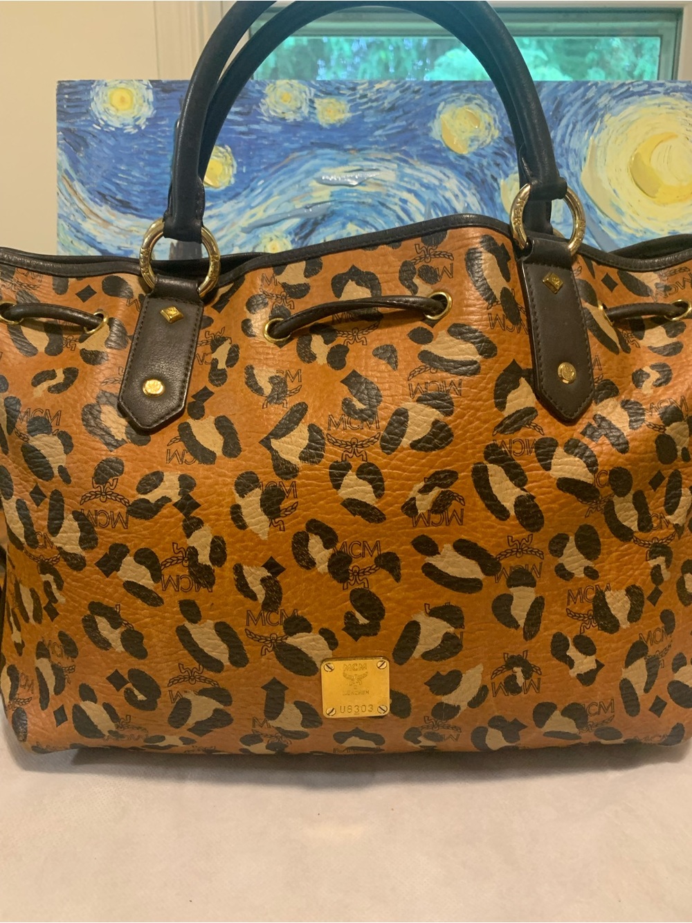 MCM Brown Cognac Leopard  Tote limited Edition EUC - Picture 16 of 16